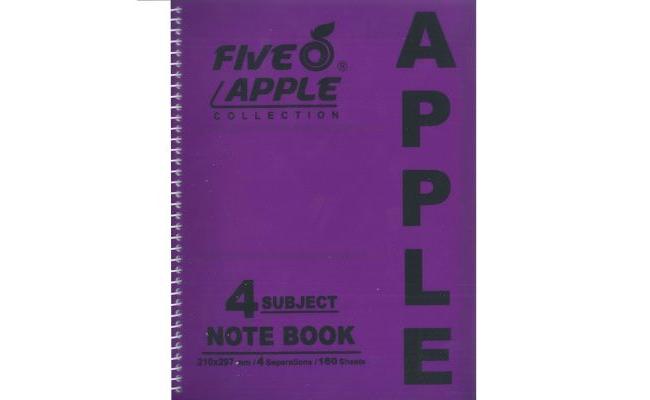 Apple Note Book A4 6 Subjects